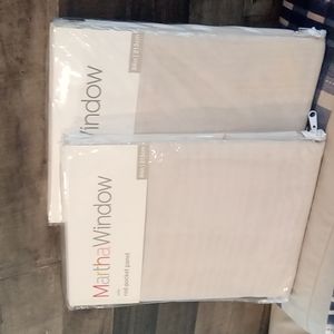 2 Martha Stewart Martha Window rod pocket panels